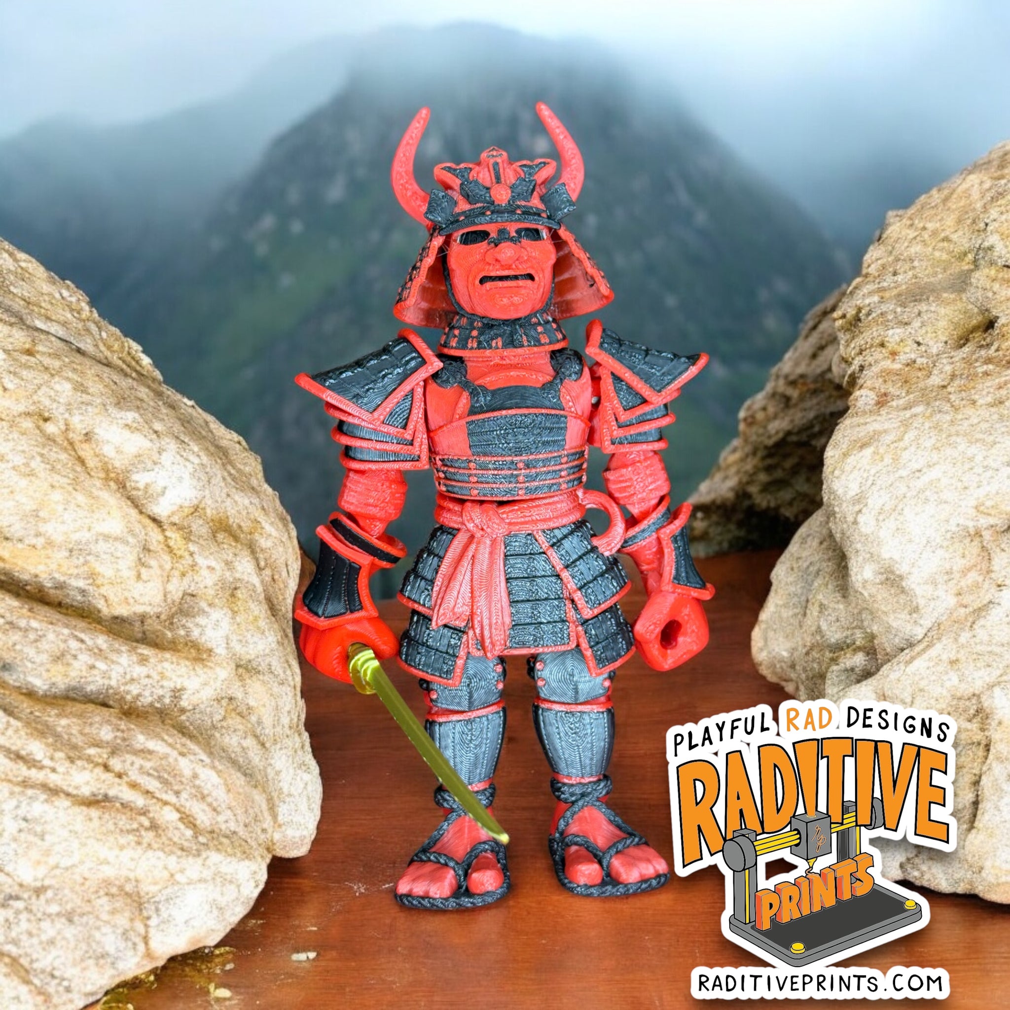 Samauri Flexi Toy - Comes with Samauri Sword! – Raditive Prints